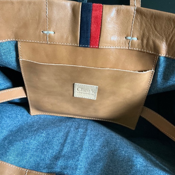 Clare V Simple Tote with Stripes - Picture 4 of 7